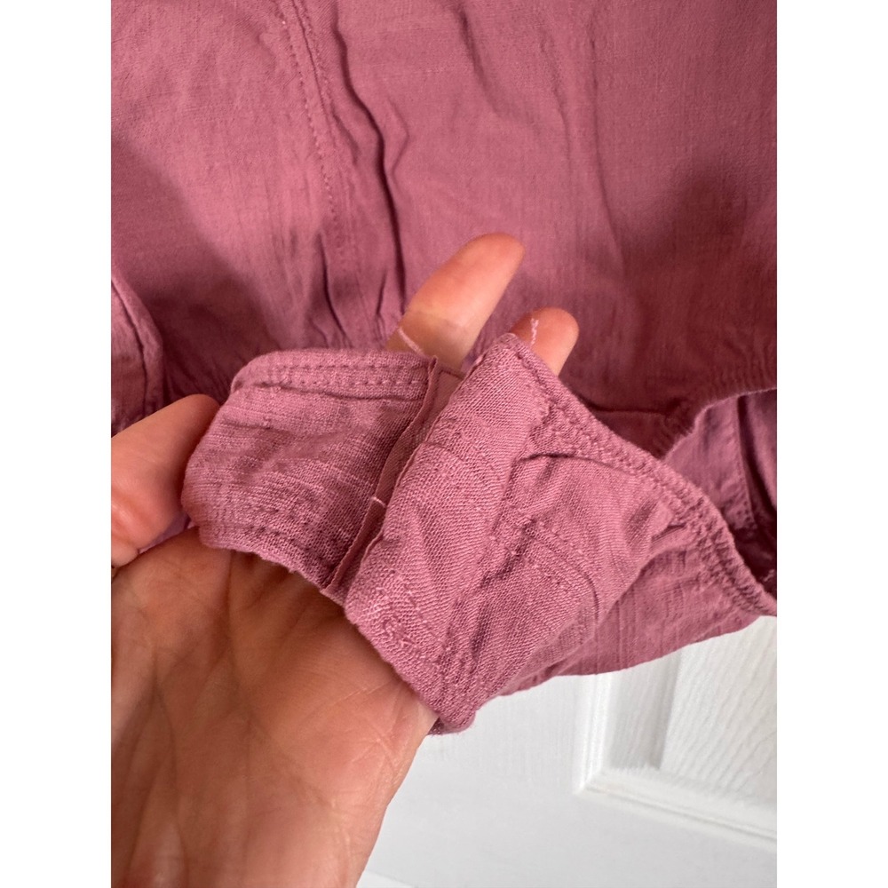 Free People Bodysuit Women XS Pink Mauve Tie Shoulder Corset Boho Chic - Picture 4 of 8